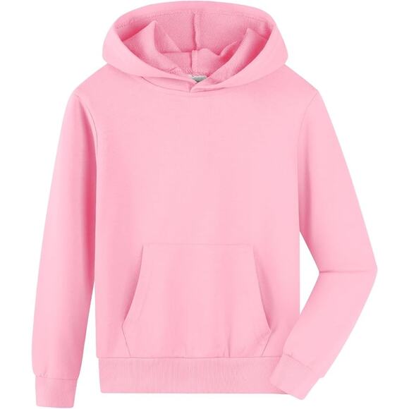 NWT New Spring & Gege Pink Soft Knit Pullover Hoodie Sweatshirt Youth Size Large - Picture 1 of 5